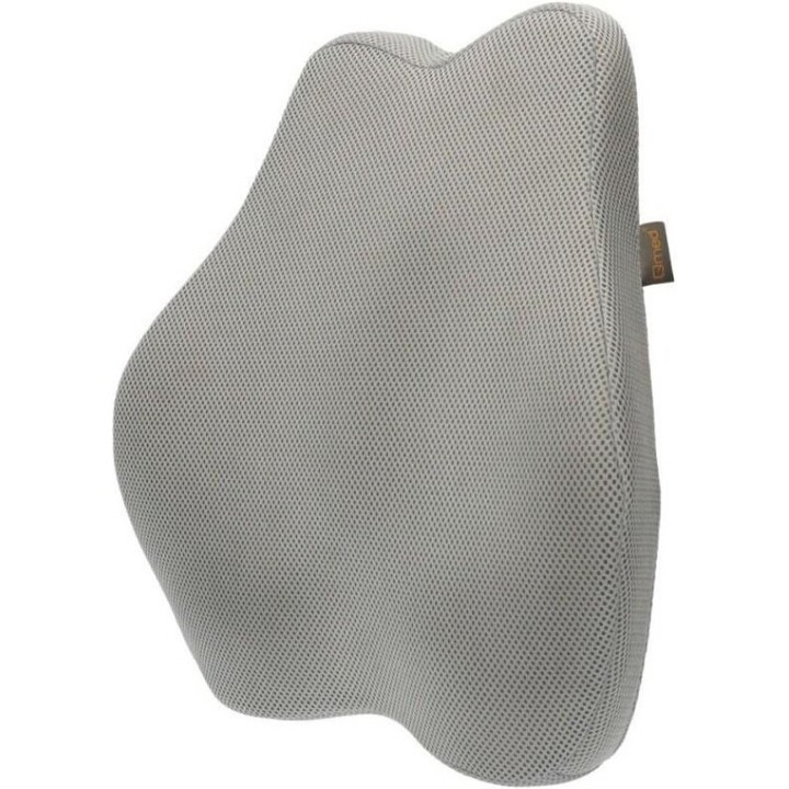 Shape&Rest, Lumbar Pillow with Memory Foam for Back Support and Posture Improvement, Grey