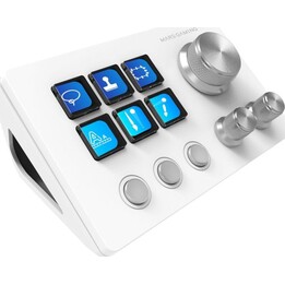 Mars Gaming MSD-TWO Compact Control Deck with 6 Customizable LCD Keys and 3 Wheels for Windows and macOS, White