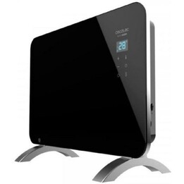 Cecotec Ready Warm 6670 Crystal Connection, Convettore in vetro con sistema di controllo WiFi, nero
