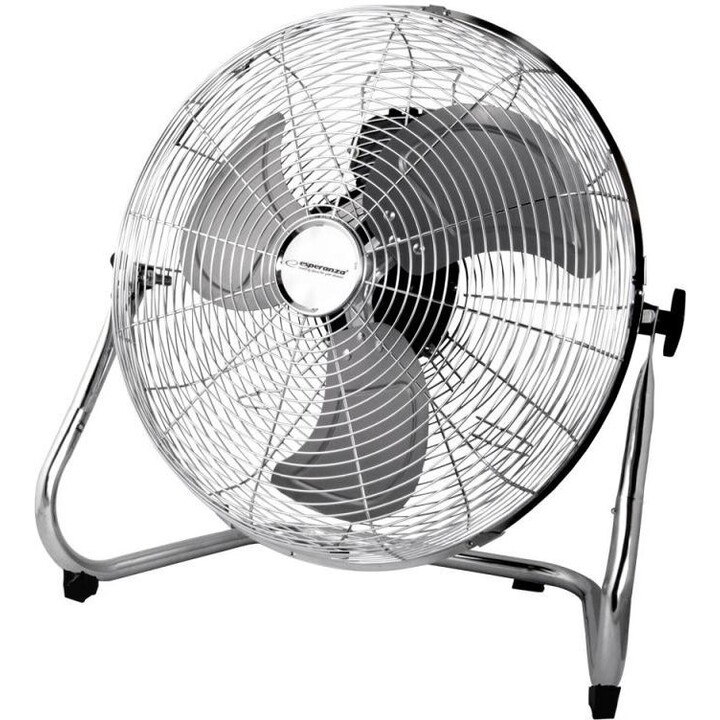 Esperanza EHF006 Cyclone, ventoinha de circulação de 18 polegadas com acabamento cromado e caudal elevado, prata