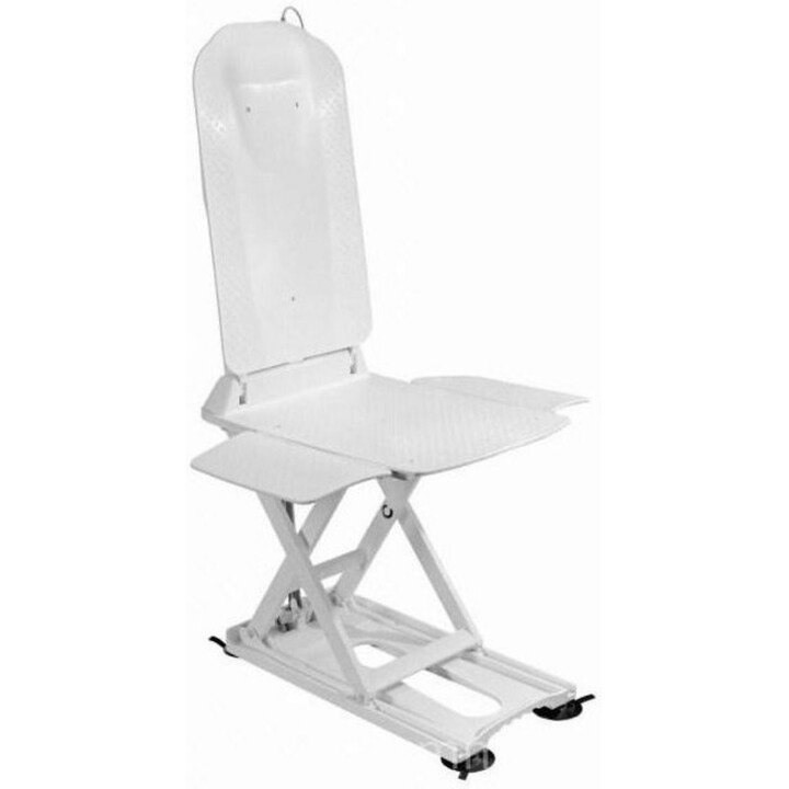 Kanjo ECO, Elevador de Bañera con Tapicería Ergonómica para Ayuda a la Higiene Personal, Blanco / Bleu