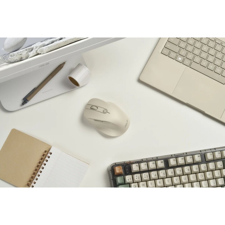 ASUS MD105 Mouse Bluetooth RF senza fili 2400 DPI Beige Ergonomico