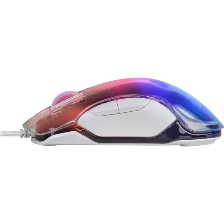 Mars Gaming MMGLOWW Mouse da gioco RGB 12800 DPI Bianco