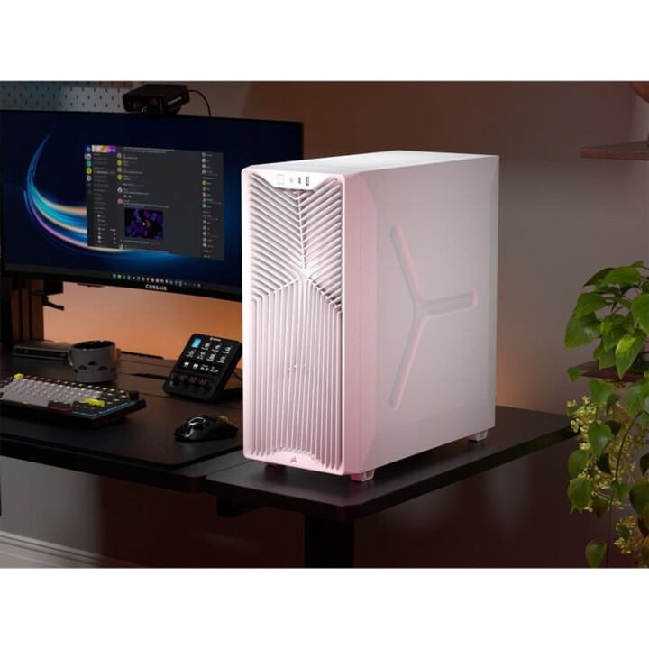 Corsair 3200D RS Weißes ATX-PC-Gehäuse mit gehärtetem Glas-Seitenteil und 3 USB-C-Lüftern