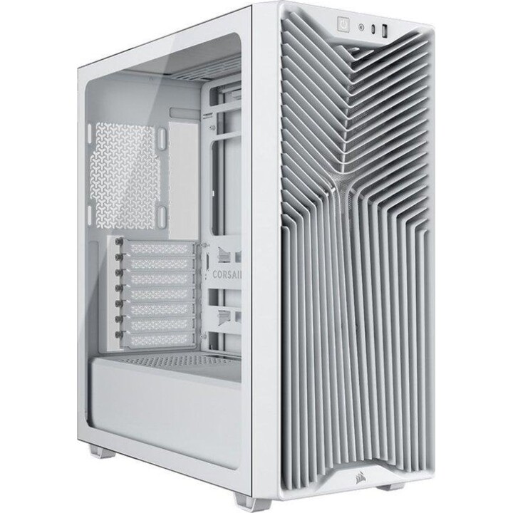 Corsair 3200D RS Weißes ATX-PC-Gehäuse mit gehärtetem Glas-Seitenteil und 3 USB-C-Lüftern