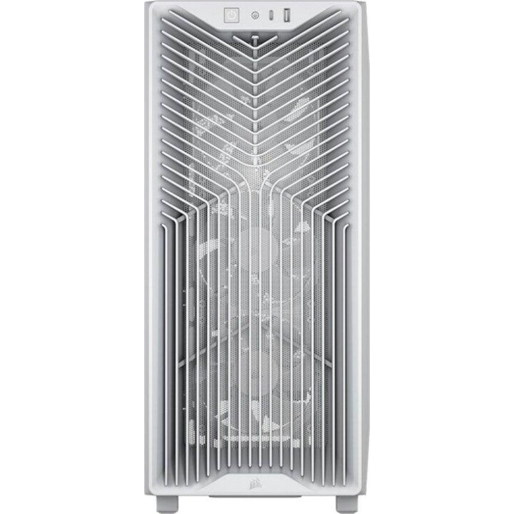 Corsair 3200D RS Weißes ATX-PC-Gehäuse mit gehärtetem Glas-Seitenteil und 3 USB-C-Lüftern