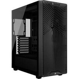 Corsair 3200D RS Mid-Tower PC Tower, Tempered Glass, 3 Fans, USB-C, Black