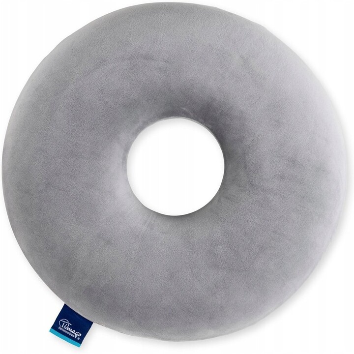 TIM SUPPORT Poduszka Piankowa z Otworem Almohada de espuma viscoelástica con orificio central para mayor comodidad, Blanco
