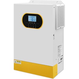 QOLTEC Onduleur solaire hybride hors réseau 6,2 kVA 6,2 kW avec système de gestion de l'énergie, blanc