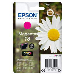 Inchiostro magenta originale Epson t1803 c13t18034022 3,3 ml - con allarme