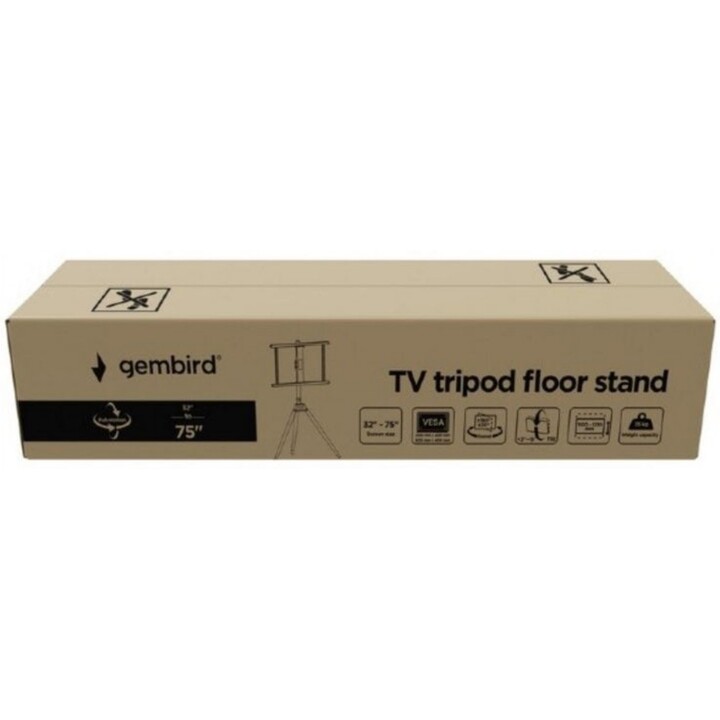 Gembird TVS-75ST-01 Trípode giratorio de pie para TV de hasta 32 pulgadas, blanco