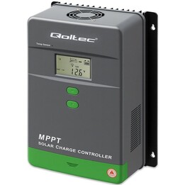 Qoltec Solar Charger MPPT 60A with Temperature Sensor for Solar Systems, Grey