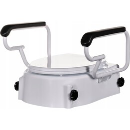ActionMED NT200AM Elevador del asiento del inodoro con asas de seguridad, blanco