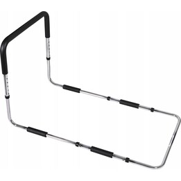 Calha de cama ajustável ActionMED com pega antiderrapante, preto/prata