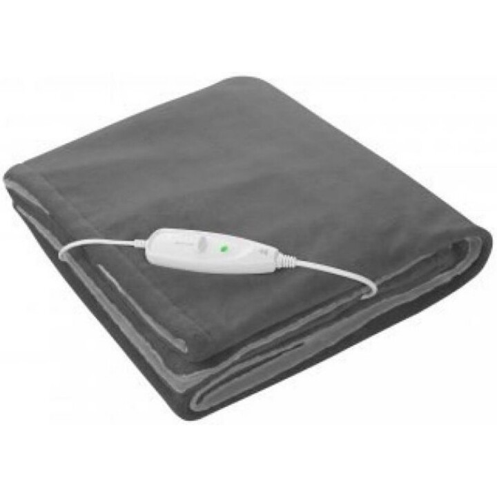 Medisana HDW Soft Electric Blanket with 4 Temperature Settings and 120W, Grey