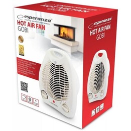 Esperanza EHH011 Electric Fan Heater with 2000W High Heating Power, White