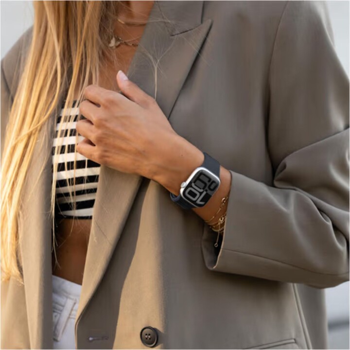 Cinturino Vonmählen 2 Classic per Apple Watch 44/45/46/49 mm, blu navy