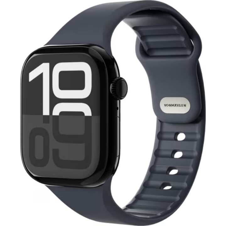 Cinturino Vonmählen 2 Classic per Apple Watch 44/45/46/49 mm, blu navy