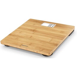 Soehnle Leifheit 63880 Pèse-personne numérique avec plateau en bois, brun