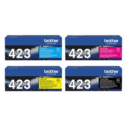 Confezione multipla di 4 toner originali Brother TN423, ciano, magenta, giallo, nero