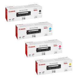Toner original Canon 718 - Conjunto de 4 cartuchos nas cores preto, ciano, magenta e amarelo (OP2662B002)
