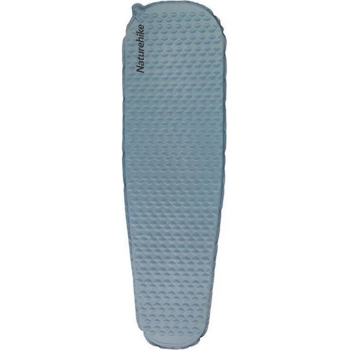 Naturehike Cnk2300Dz013 Esterilla de camping autoinflable con forma de momia para exteriores, azul