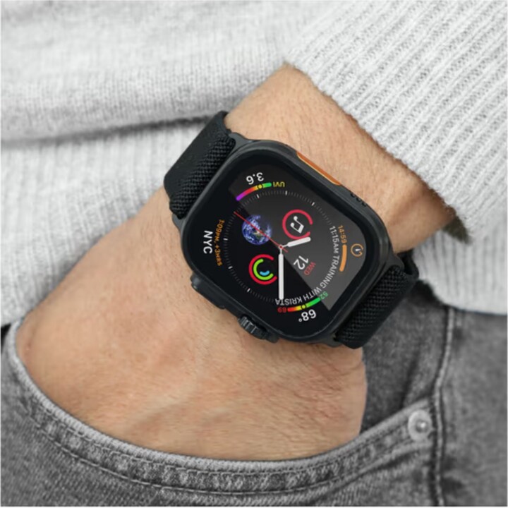 Cinturino in nylon classico Vonmählen per Apple Watch 38/40/41/42 mm, nero