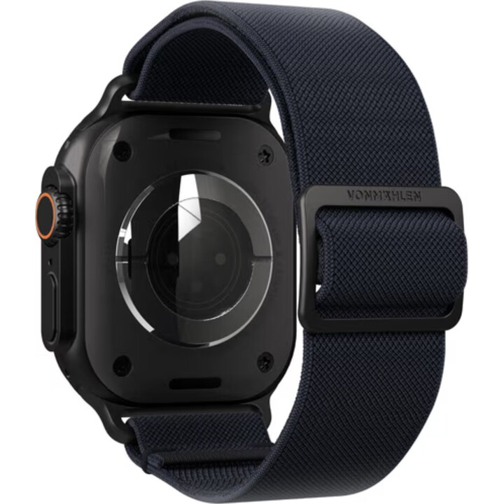 Vonmählen Classic Nylon Strap for Apple Watch 38/40/41/42 mm, Navy Blue