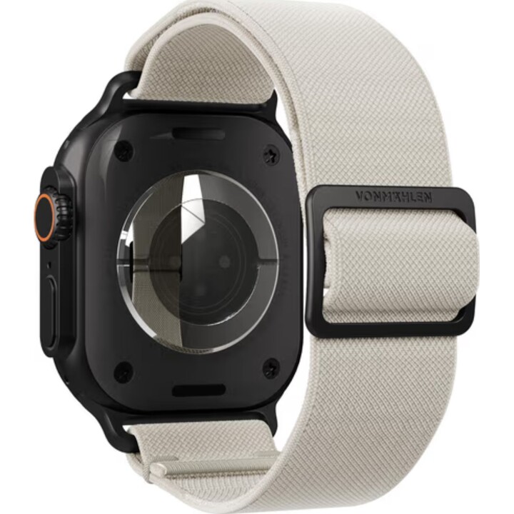 Correa clásica de nailon Vonmählen para Apple Watch de 38/40/41/42 mm, color beige