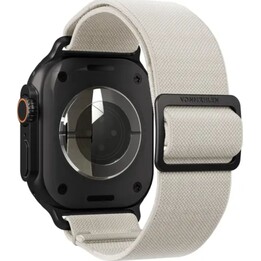 Bracelete de nylon clássica Vonmählen para Apple Watch 44/45/46/49 mm, bege