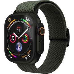 Bracelete em tecido Vonmählen para Apple Watch 38/40/41/42 mm, cor de azeitona