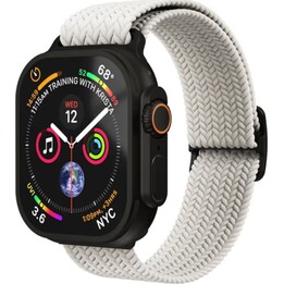Cinturino intrecciato Vonmählen per Apple Watch 44/45/46/49 mm, beige