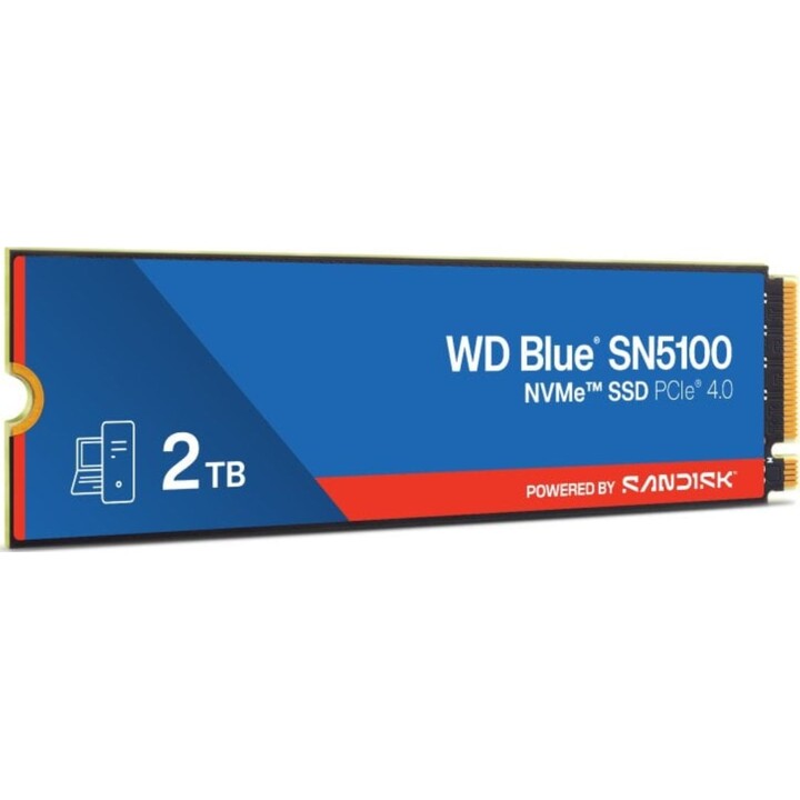 SanDisk 2TB M.2 NVMe Hard Drive 7100 MB/s WD Blue SN5100 Encrypted