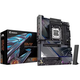 Placa-Mãe GIGABYTE X870E AORUS MASTER Soquete AM5 DDR5 WiFi 7 e Suporte PCIe 5.0