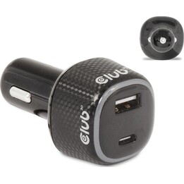 NB CARICABATTERIE AUTO USB+USB-C/63W CAC-1922 CLUB3D