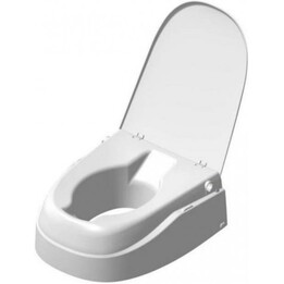 Dietz SmartFix Adjustable Toilet Seat Riser without Armrests for Bathroom, White