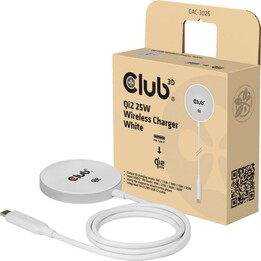 MOBILES LADEGERÄT QI2 MAGSAFE/25W WH CAC-3026 CLUB3D