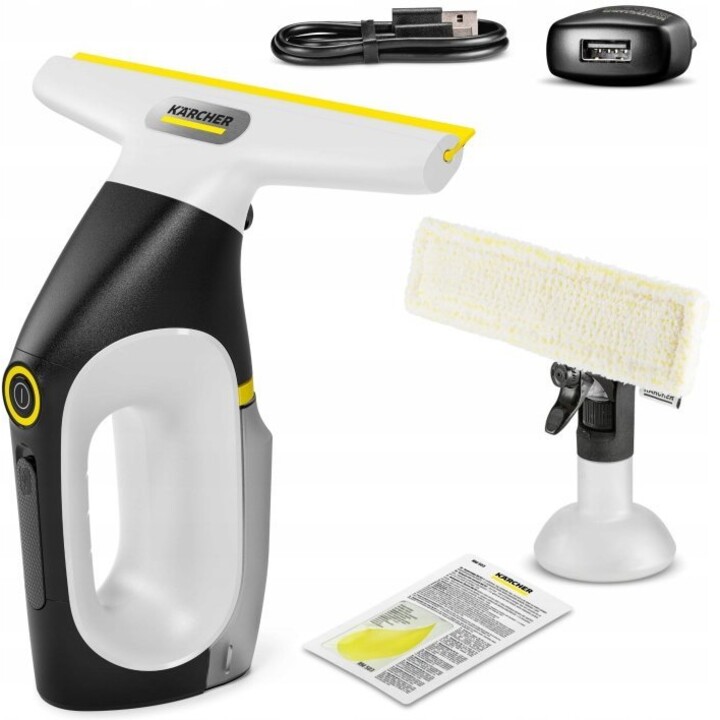 Kärcher WV 3 Comfort Care Aspirapolvere ergonomico per finestre con alimentazione a batteria, bianco