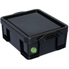 Caja de almacenamiento Really Useful Box de 18,0 l - 48,0 x 39,0 x 20,0 cm, color negro