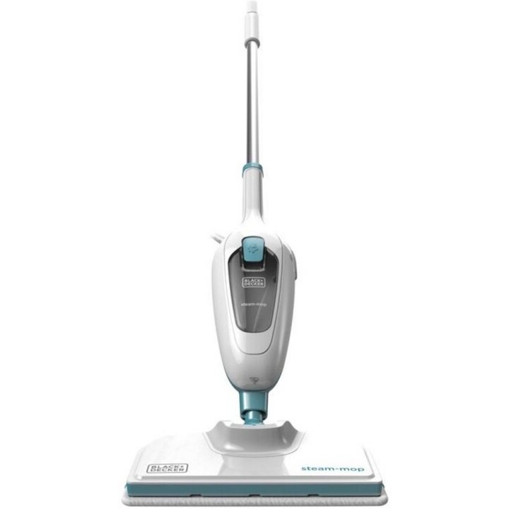 Black & Decker FSM13E1 Fregona a Vapor para la Limpieza de Suelos Duros, Color Azul y Blanco