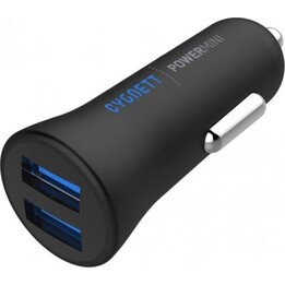Caricabatterie da auto PowerMini 4.8A con doppia porta USB - Nero