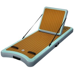 ExtraLink Inflatable Water Sofa for Pool and Beach Leisure 245x91x15 cm, Multicolor