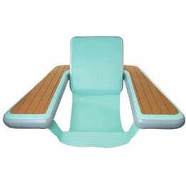 ExtraLink Inflatable Water Sun Lounger for Pool with Backrest 122x112x10 cm, Green