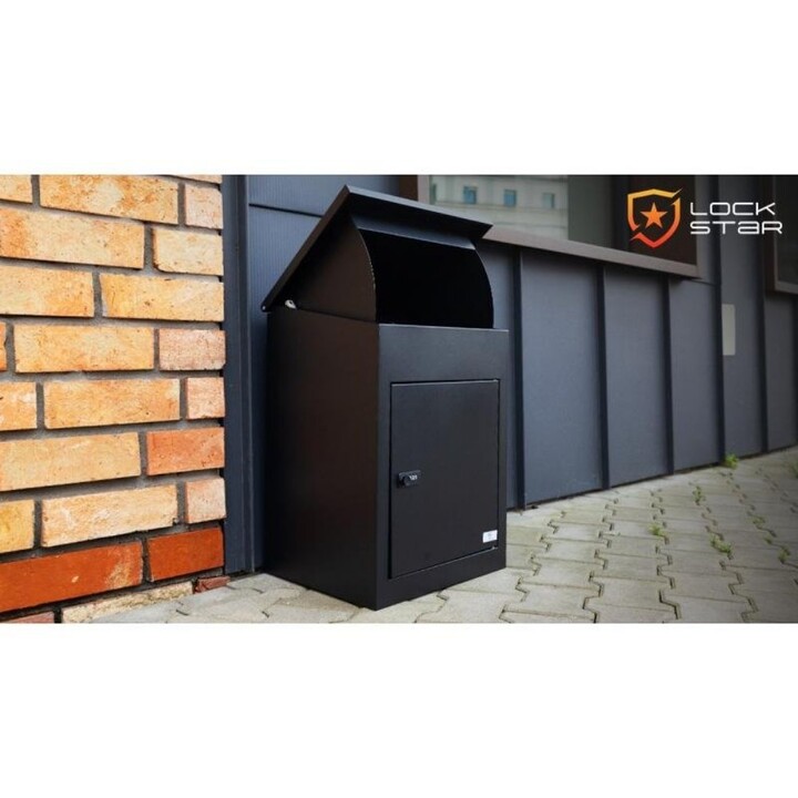 ExtraLink Lockstar Armadietto in metallo per la consegna di pacchi 44x34x55 cm, nero