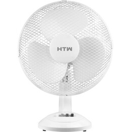 Ventilador de sobremesa HTW 45FT compacto de alta velocidad para uso doméstico y de oficina, Negro