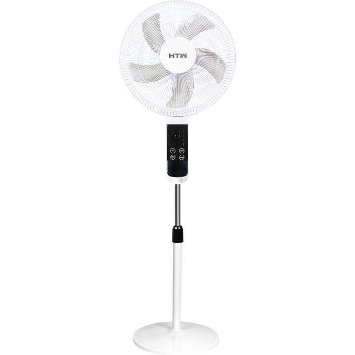 Htw VP-60FS pedestal fan with height adjustment and high stability base, White