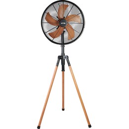 Ventilador de pedestal Htw HTW-VP-50FD con 6 velocidades y estética retro clásica, Blanco