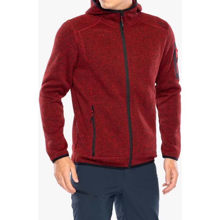 CMP Borgis Fix Hood Jacket - Ferrari/Nero Size: L