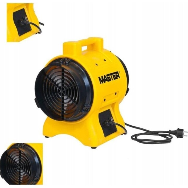 Ventilador de alto rendimento Master BL 4800 para secagem e ventilação, Amarelo