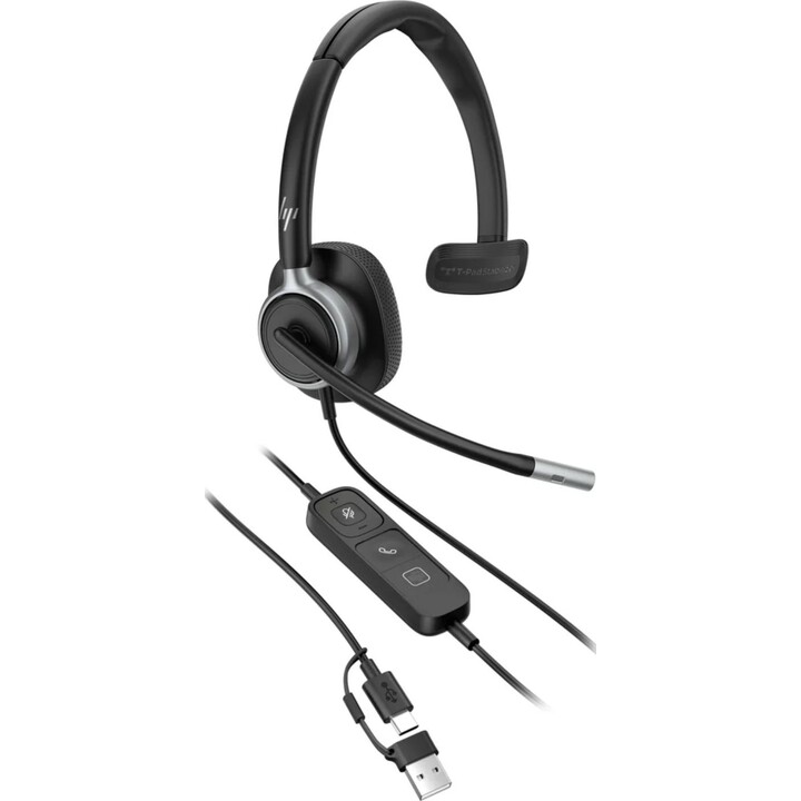 Cuffie cablate HP Poly Mission USB monoaurale, nero